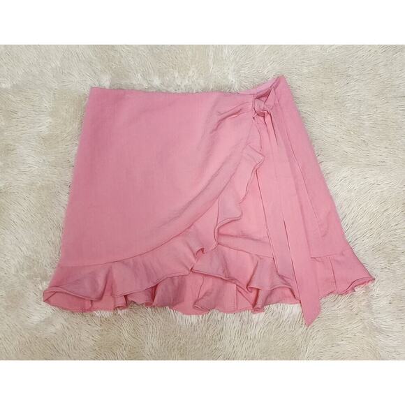 Mustard Seed Dresses & Skirts - Mustard Seed New Women's Natural Blush Pink Ruffle Mini Skirt Size Medium M